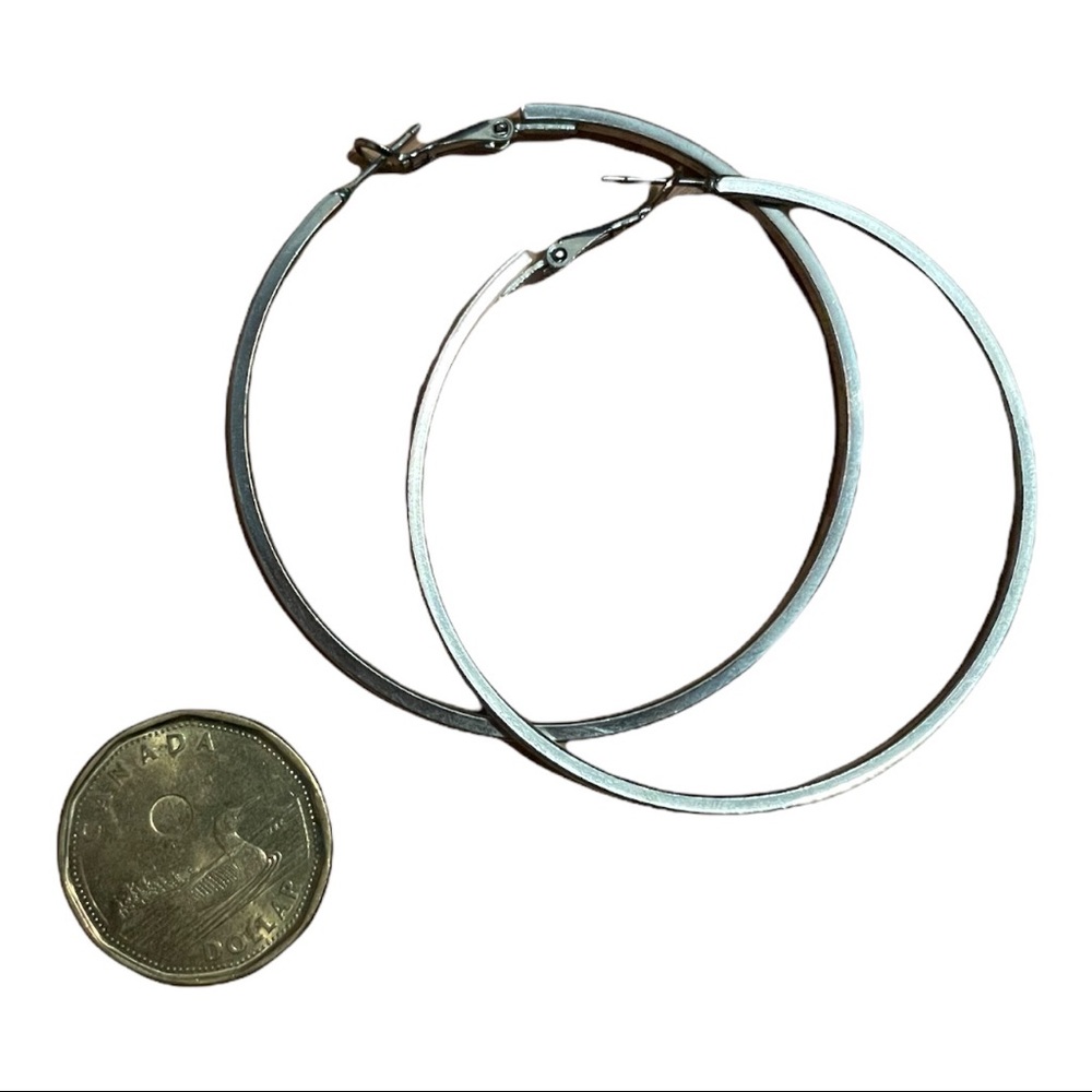 3/$25 - Silver Hoop Earrings